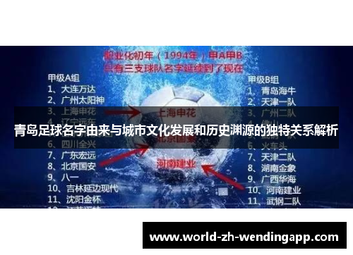 青岛足球名字由来与城市文化发展和历史渊源的独特关系解析