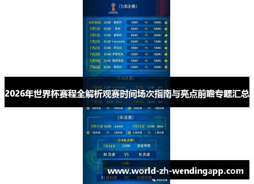 2026年世界杯赛程全解析观赛时间场次指南与亮点前瞻专题汇总